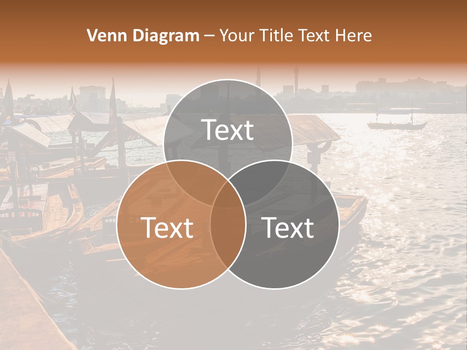 A Number Of Boats In A Body Of Water PowerPoint Template