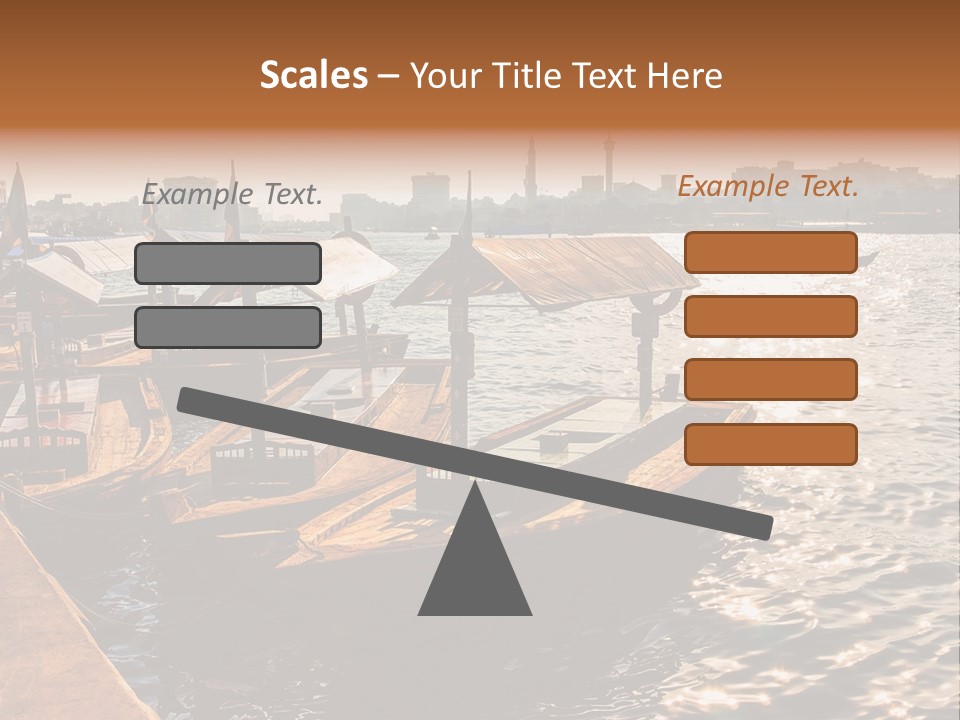 A Number Of Boats In A Body Of Water PowerPoint Template