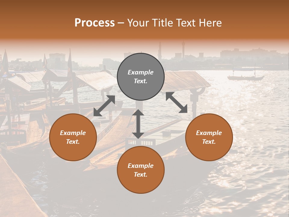 A Number Of Boats In A Body Of Water PowerPoint Template