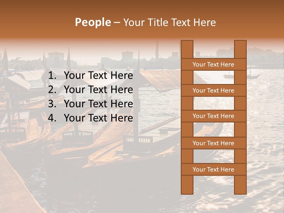 A Number Of Boats In A Body Of Water PowerPoint Template