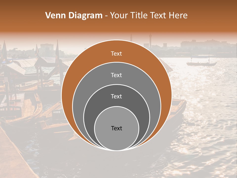 A Number Of Boats In A Body Of Water PowerPoint Template