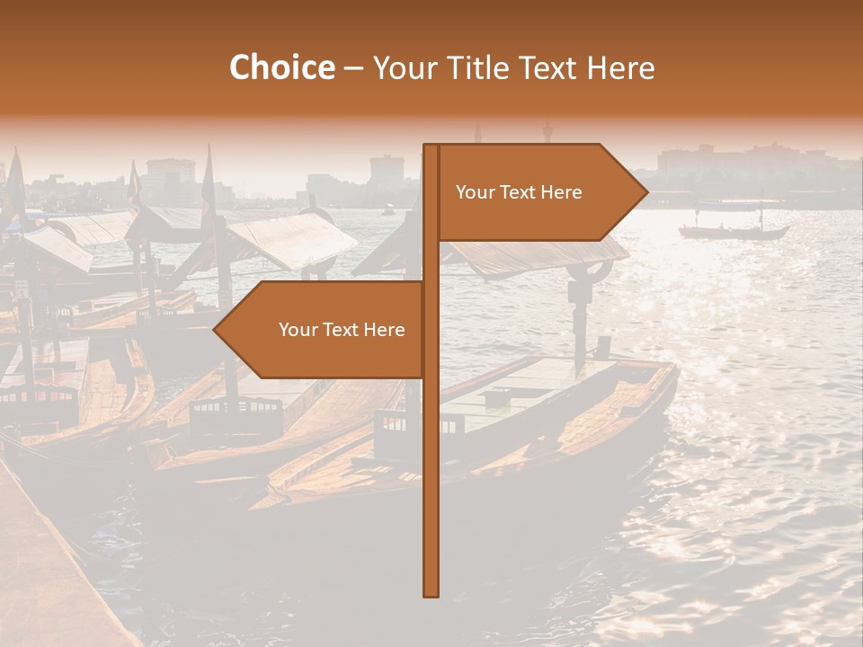 A Number Of Boats In A Body Of Water PowerPoint Template