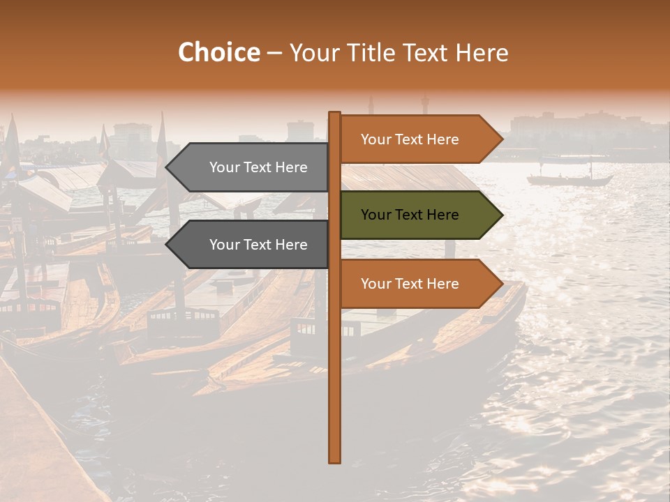 A Number Of Boats In A Body Of Water PowerPoint Template