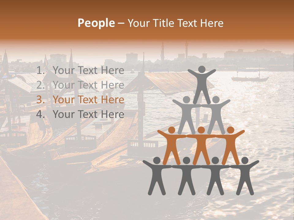 A Number Of Boats In A Body Of Water PowerPoint Template