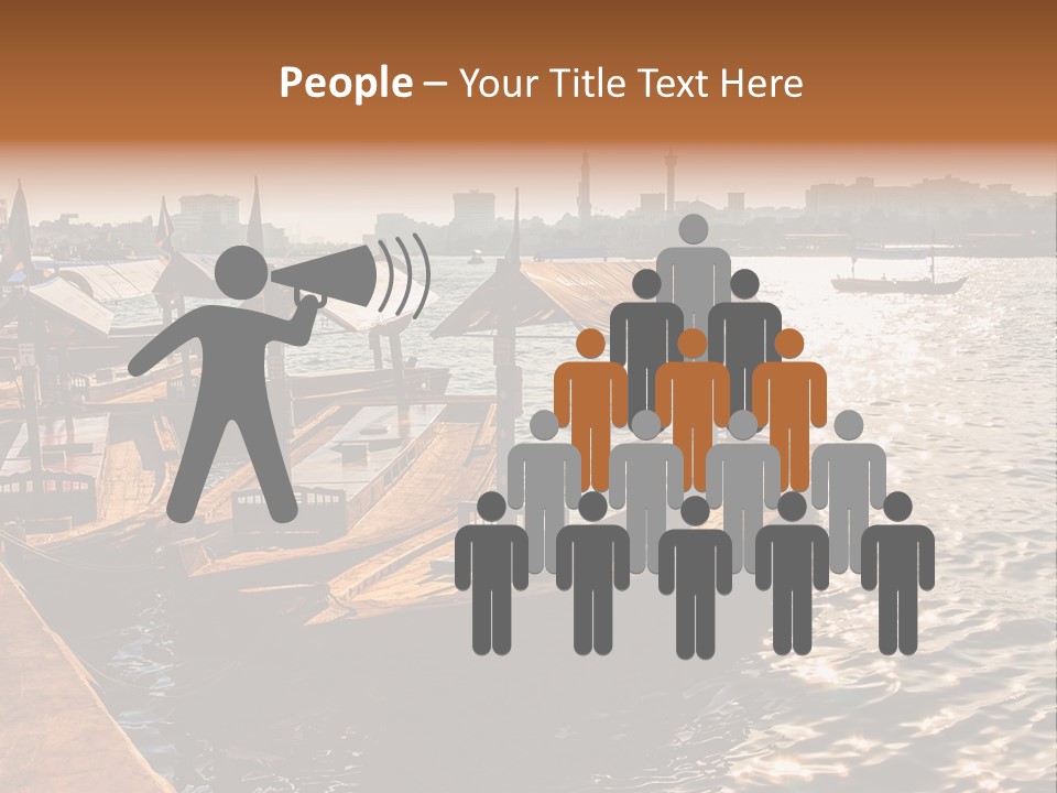 A Number Of Boats In A Body Of Water PowerPoint Template
