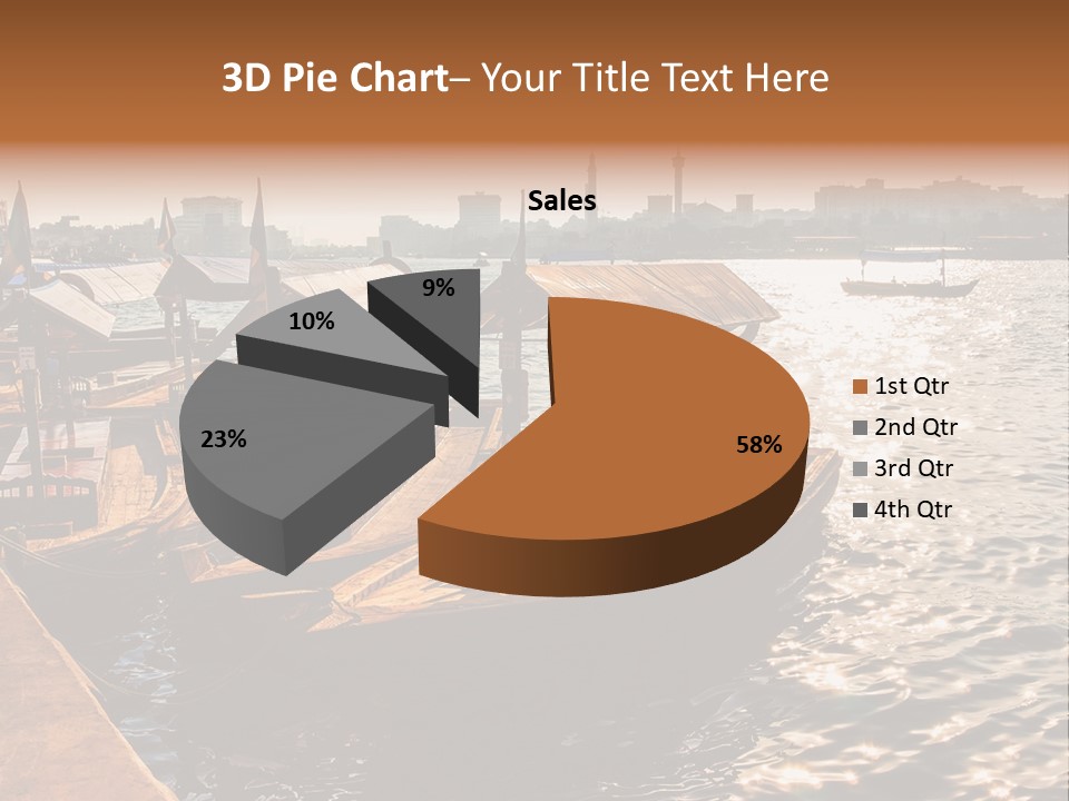 A Number Of Boats In A Body Of Water PowerPoint Template