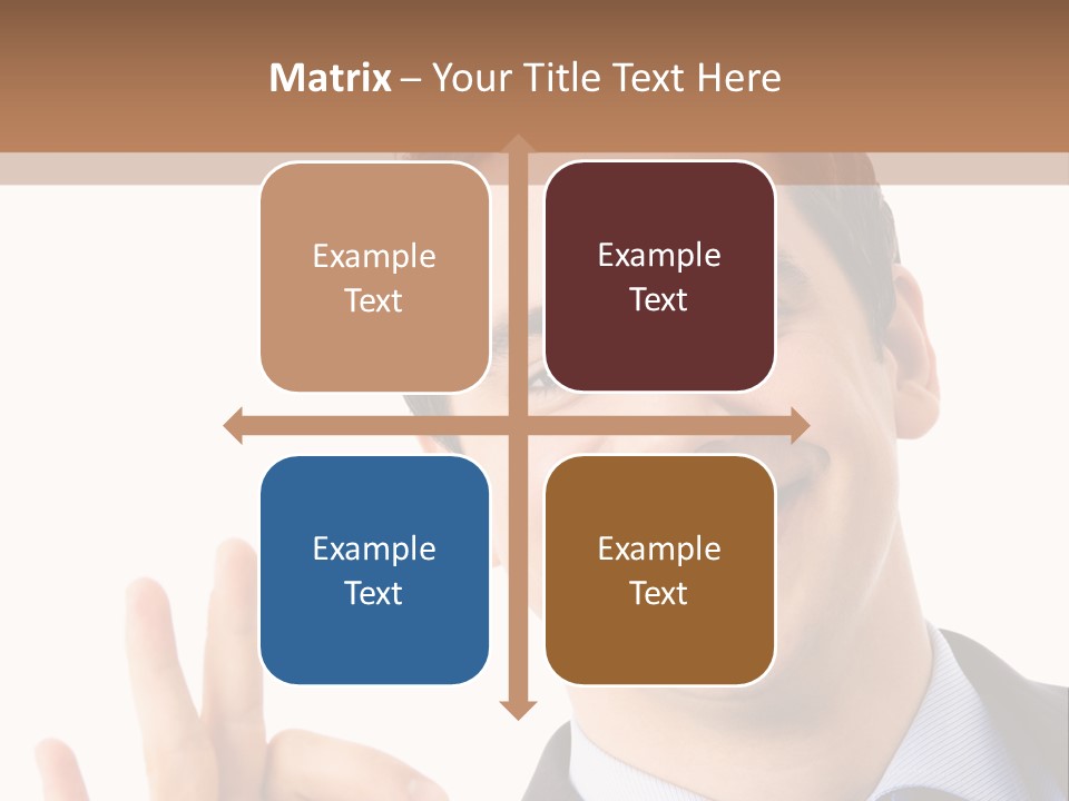 A Man In A Suit And Tie Making A Peace Sign PowerPoint Template