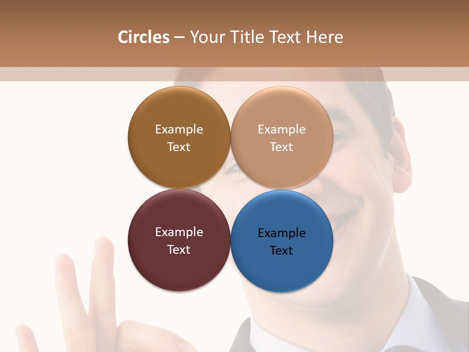 A Man In A Suit And Tie Making A Peace Sign PowerPoint Template