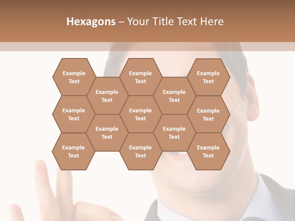 A Man In A Suit And Tie Making A Peace Sign PowerPoint Template