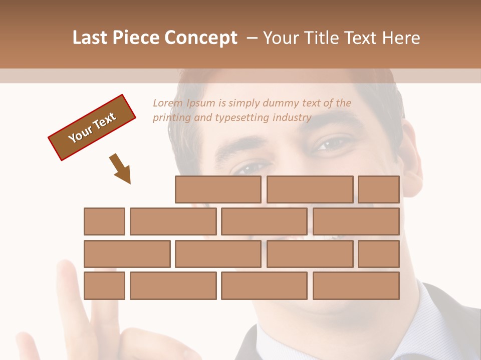 A Man In A Suit And Tie Making A Peace Sign PowerPoint Template