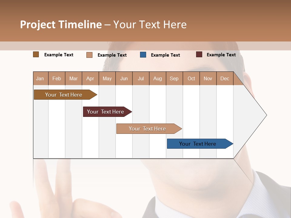 A Man In A Suit And Tie Making A Peace Sign PowerPoint Template