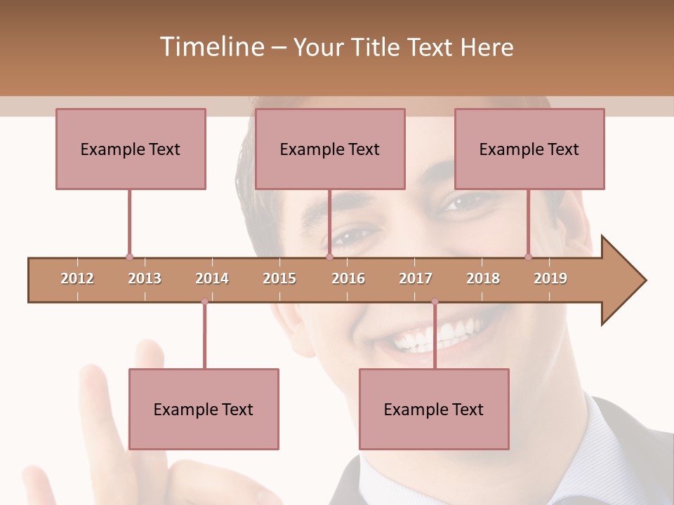 A Man In A Suit And Tie Making A Peace Sign PowerPoint Template