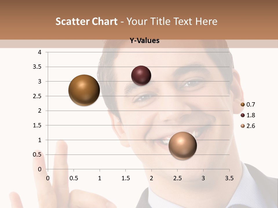 A Man In A Suit And Tie Making A Peace Sign PowerPoint Template