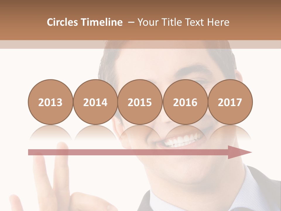 A Man In A Suit And Tie Making A Peace Sign PowerPoint Template