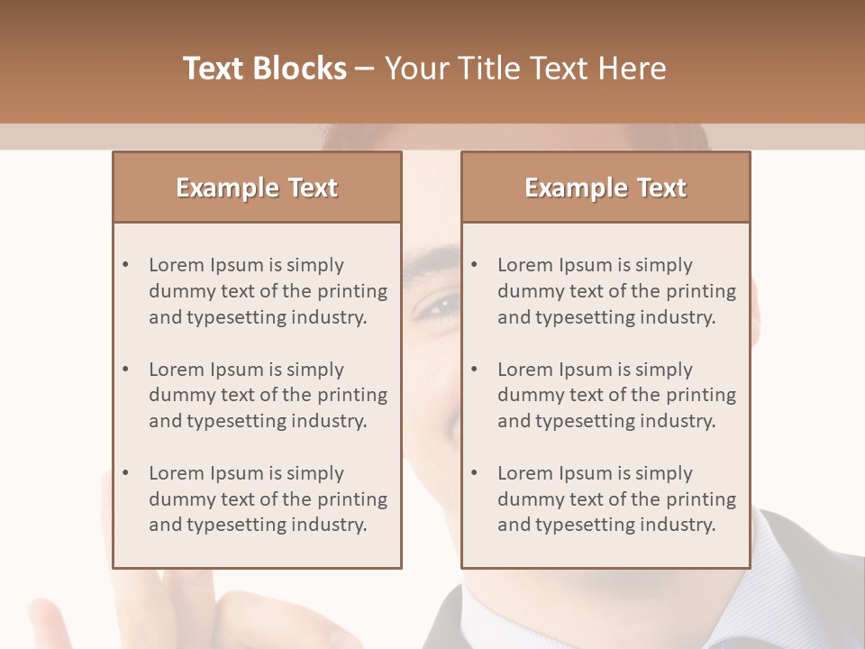 A Man In A Suit And Tie Making A Peace Sign PowerPoint Template