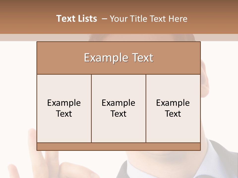 A Man In A Suit And Tie Making A Peace Sign PowerPoint Template
