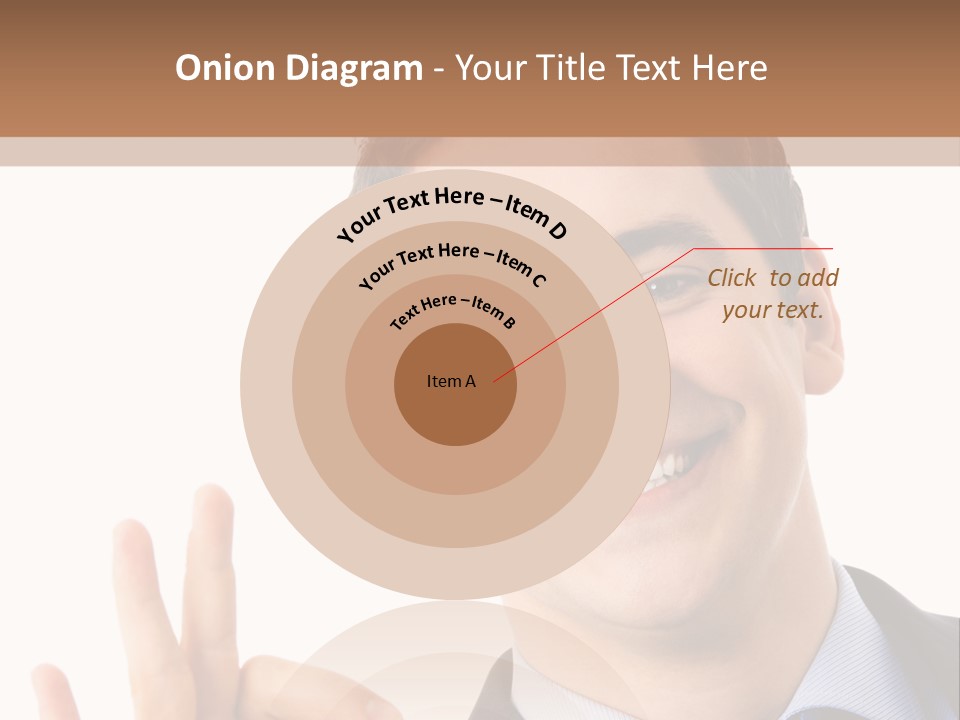 A Man In A Suit And Tie Making A Peace Sign PowerPoint Template