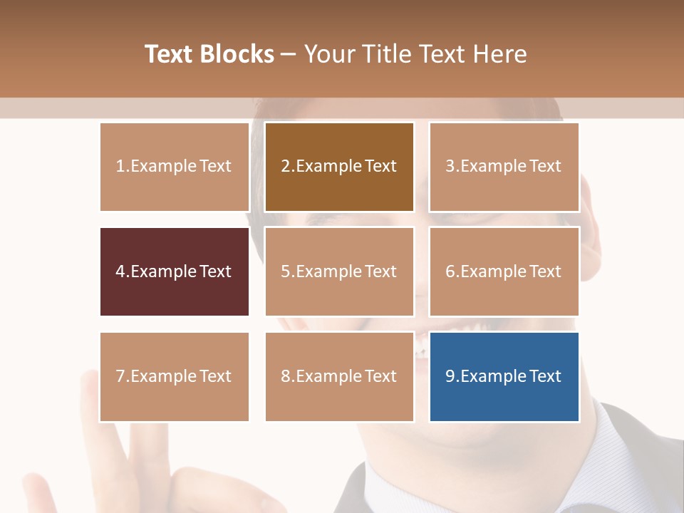 A Man In A Suit And Tie Making A Peace Sign PowerPoint Template