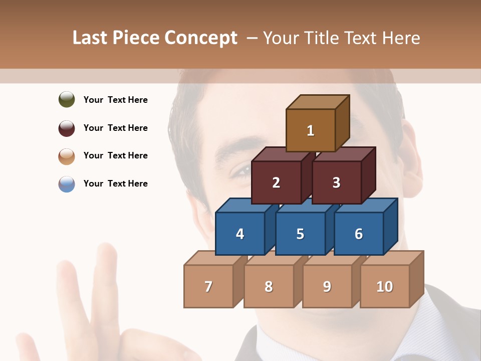 A Man In A Suit And Tie Making A Peace Sign PowerPoint Template