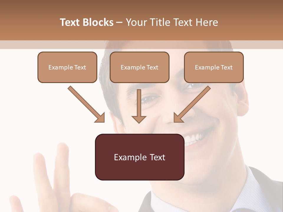 A Man In A Suit And Tie Making A Peace Sign PowerPoint Template