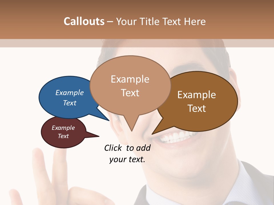 A Man In A Suit And Tie Making A Peace Sign PowerPoint Template