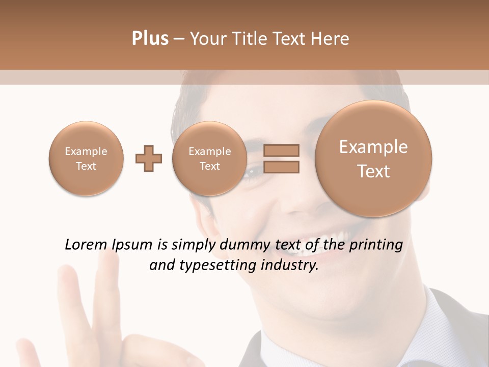 A Man In A Suit And Tie Making A Peace Sign PowerPoint Template