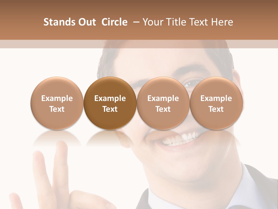 A Man In A Suit And Tie Making A Peace Sign PowerPoint Template