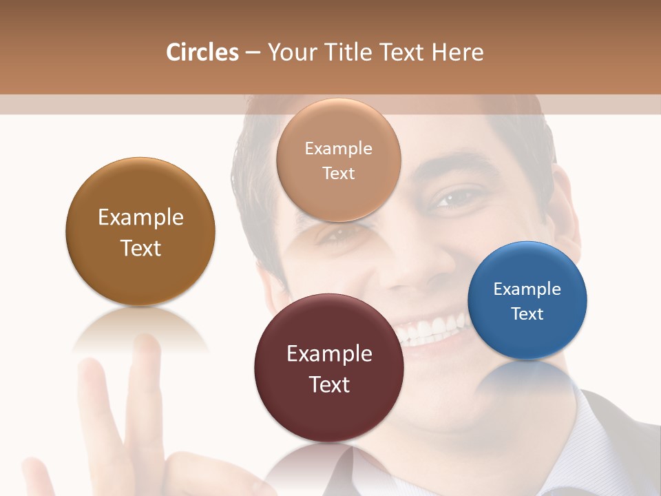 A Man In A Suit And Tie Making A Peace Sign PowerPoint Template