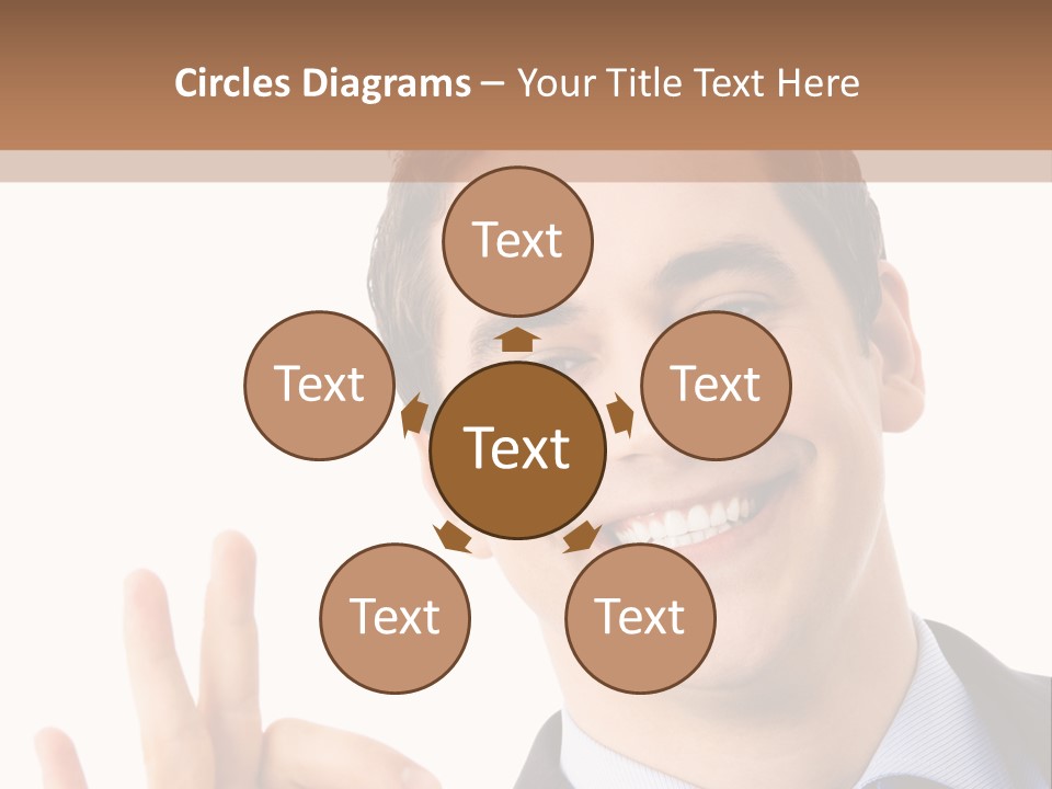A Man In A Suit And Tie Making A Peace Sign PowerPoint Template