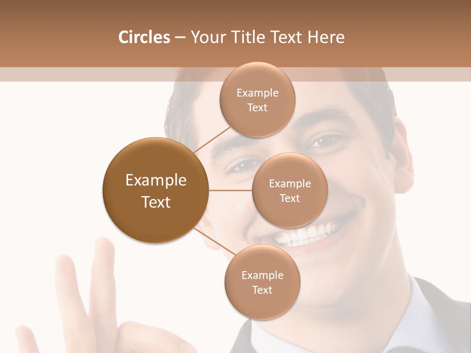 A Man In A Suit And Tie Making A Peace Sign PowerPoint Template