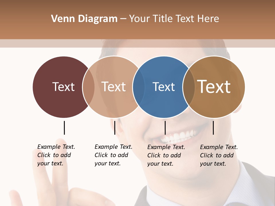 A Man In A Suit And Tie Making A Peace Sign PowerPoint Template