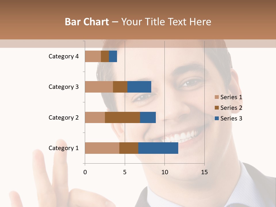 A Man In A Suit And Tie Making A Peace Sign PowerPoint Template