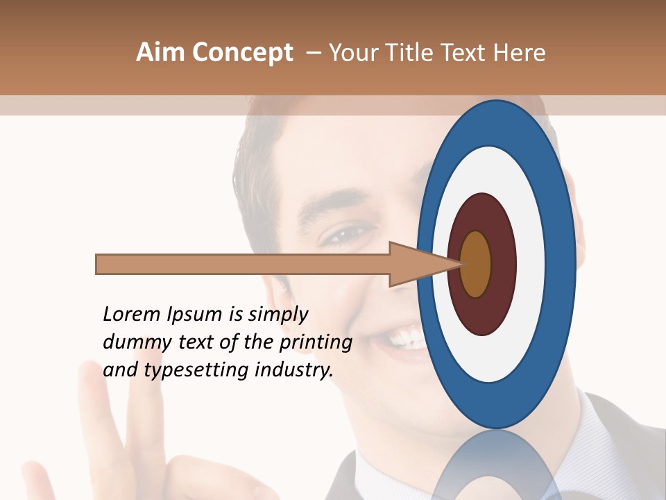 A Man In A Suit And Tie Making A Peace Sign PowerPoint Template