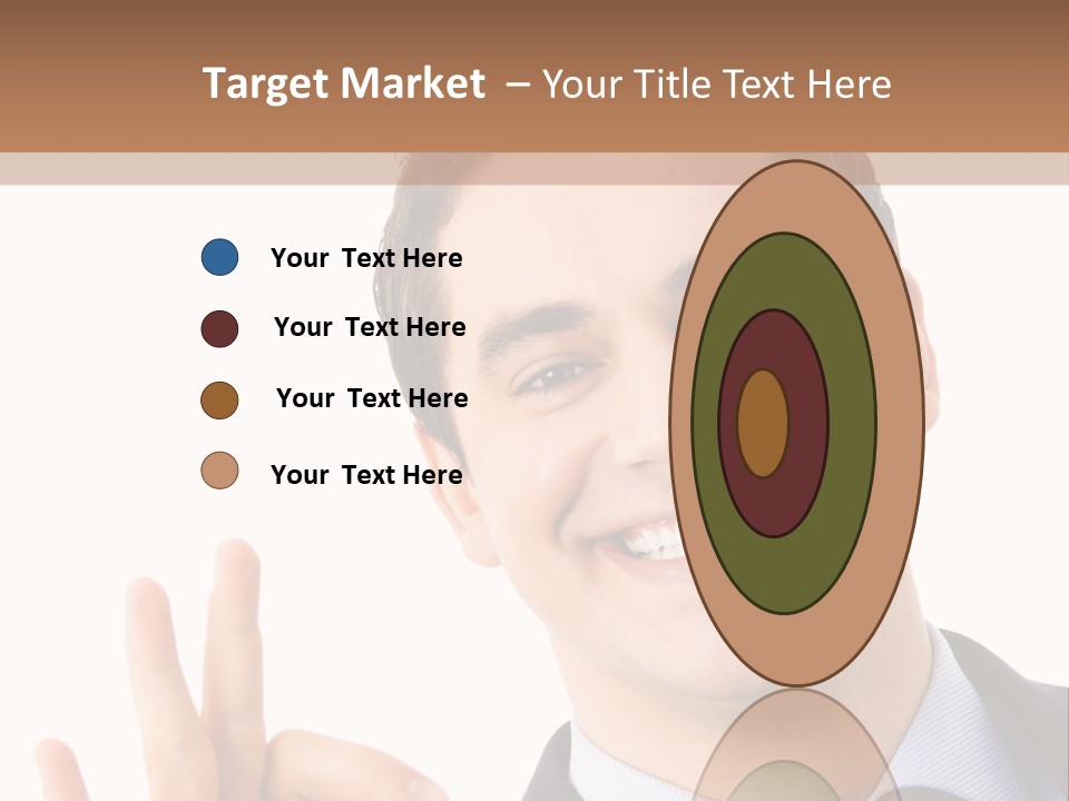 A Man In A Suit And Tie Making A Peace Sign PowerPoint Template