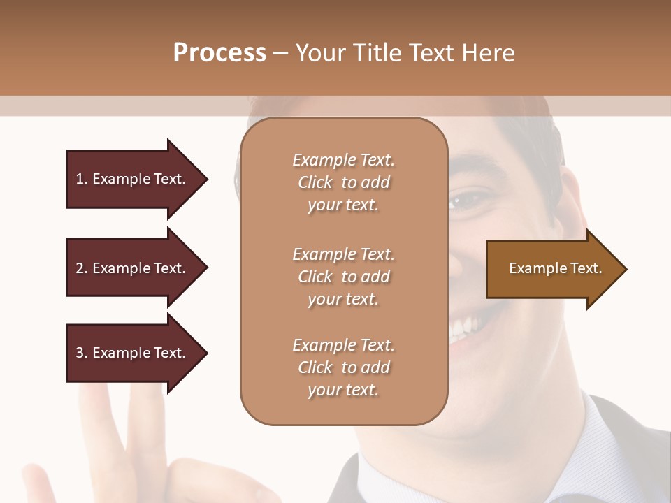 A Man In A Suit And Tie Making A Peace Sign PowerPoint Template