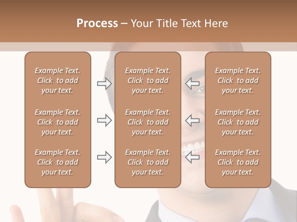A Man In A Suit And Tie Making A Peace Sign PowerPoint Template