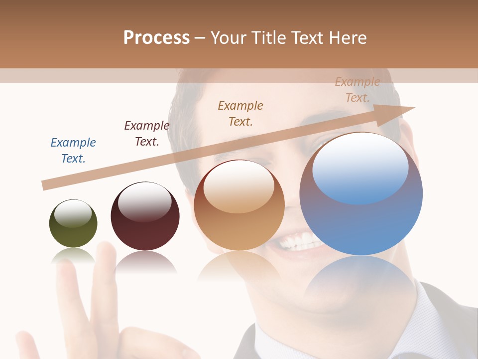 A Man In A Suit And Tie Making A Peace Sign PowerPoint Template