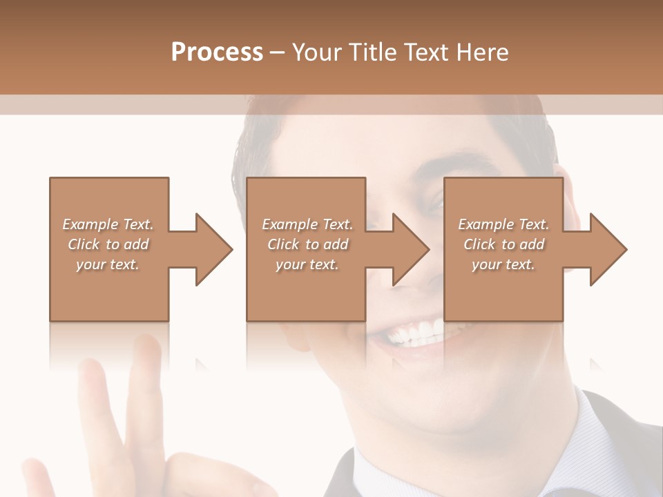 A Man In A Suit And Tie Making A Peace Sign PowerPoint Template