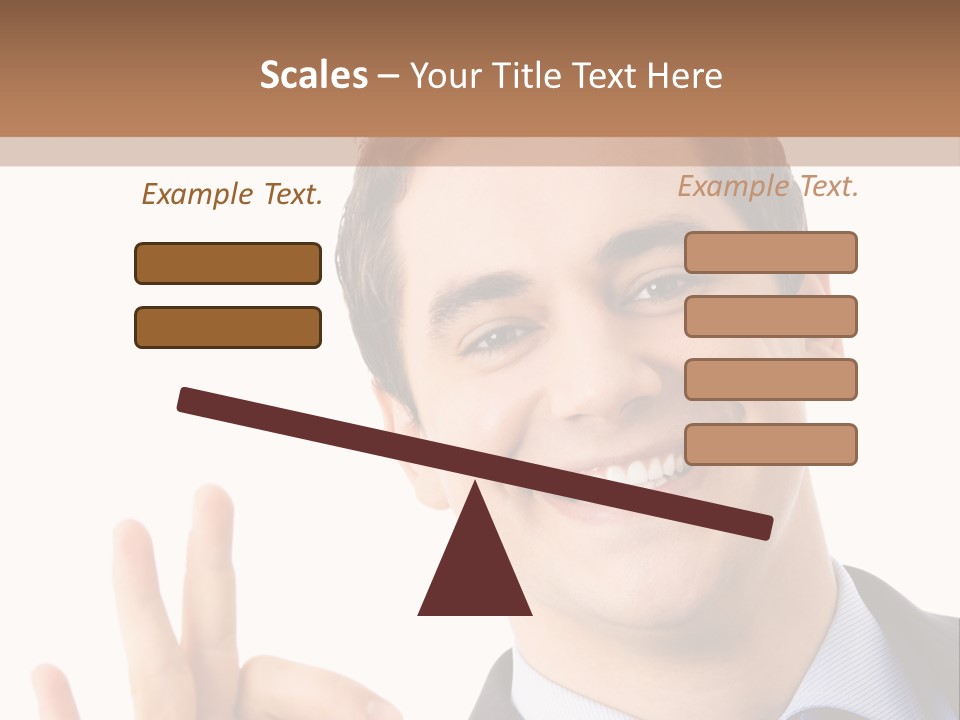 A Man In A Suit And Tie Making A Peace Sign PowerPoint Template
