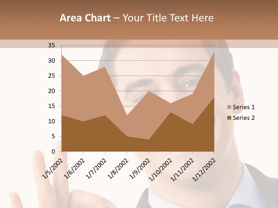 A Man In A Suit And Tie Making A Peace Sign PowerPoint Template