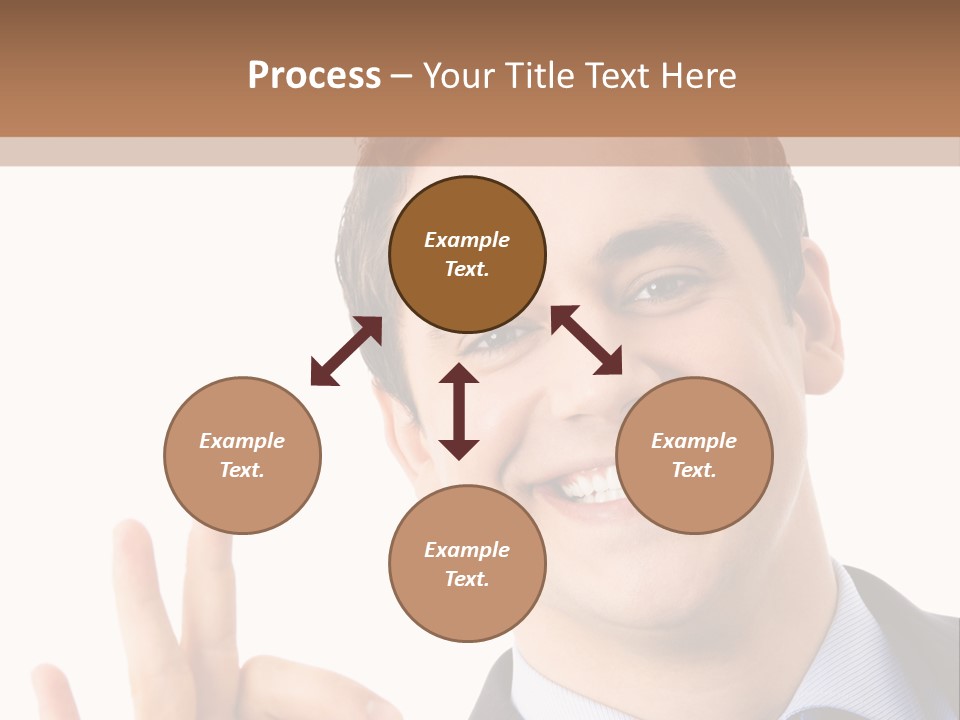 A Man In A Suit And Tie Making A Peace Sign PowerPoint Template