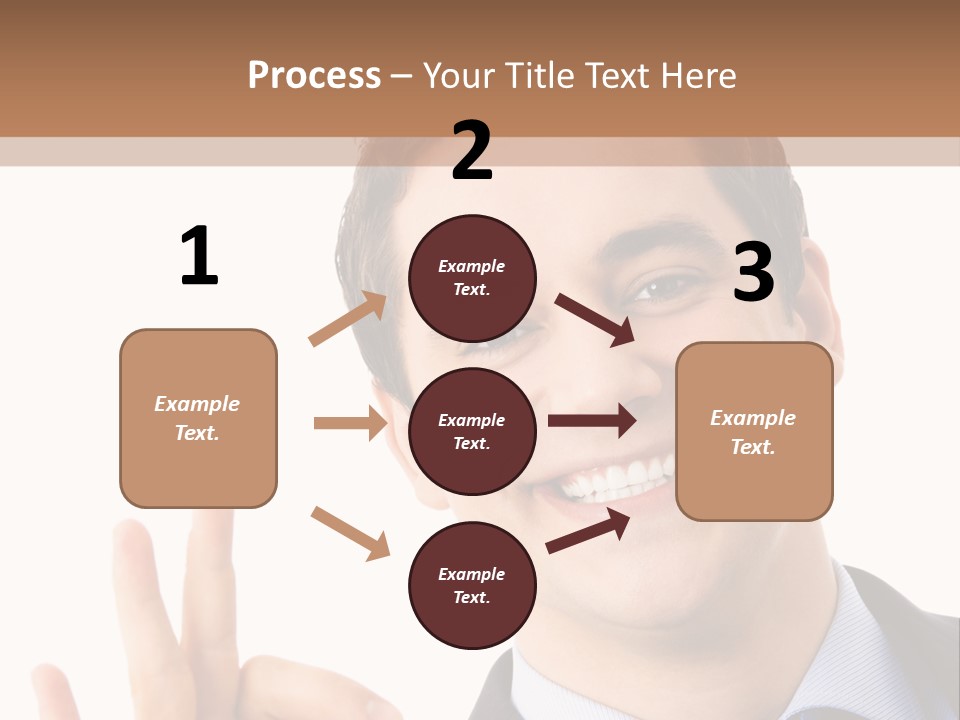 A Man In A Suit And Tie Making A Peace Sign PowerPoint Template