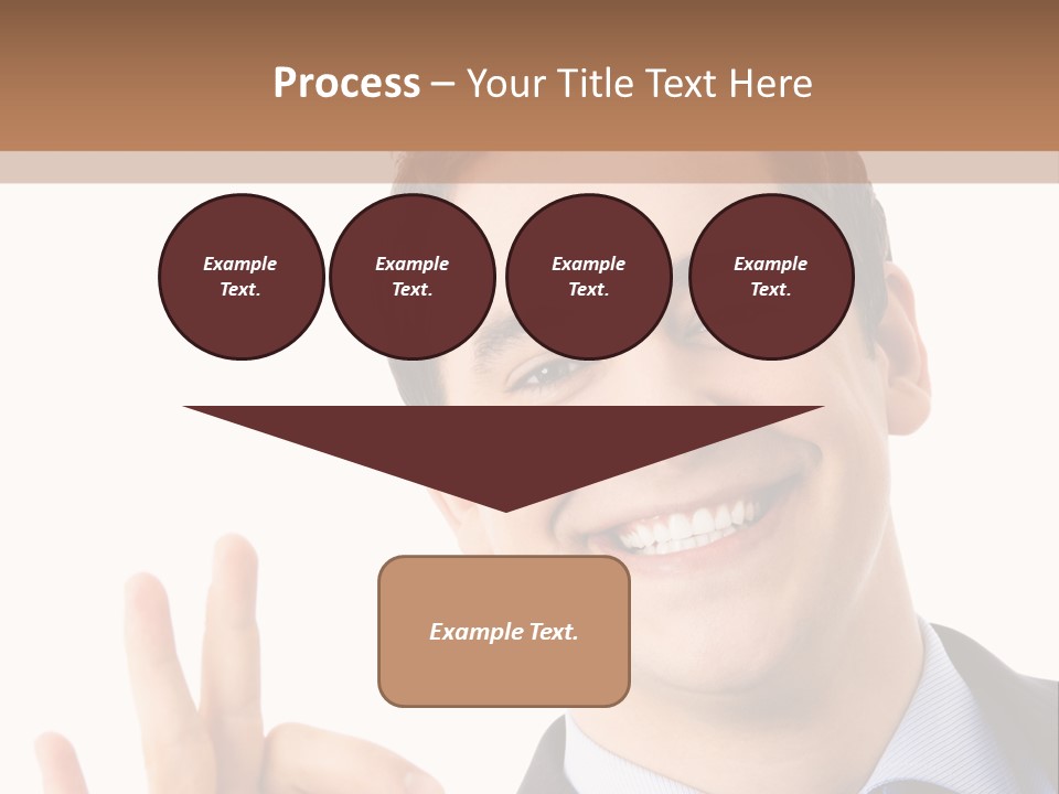 A Man In A Suit And Tie Making A Peace Sign PowerPoint Template