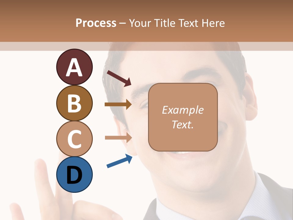 A Man In A Suit And Tie Making A Peace Sign PowerPoint Template