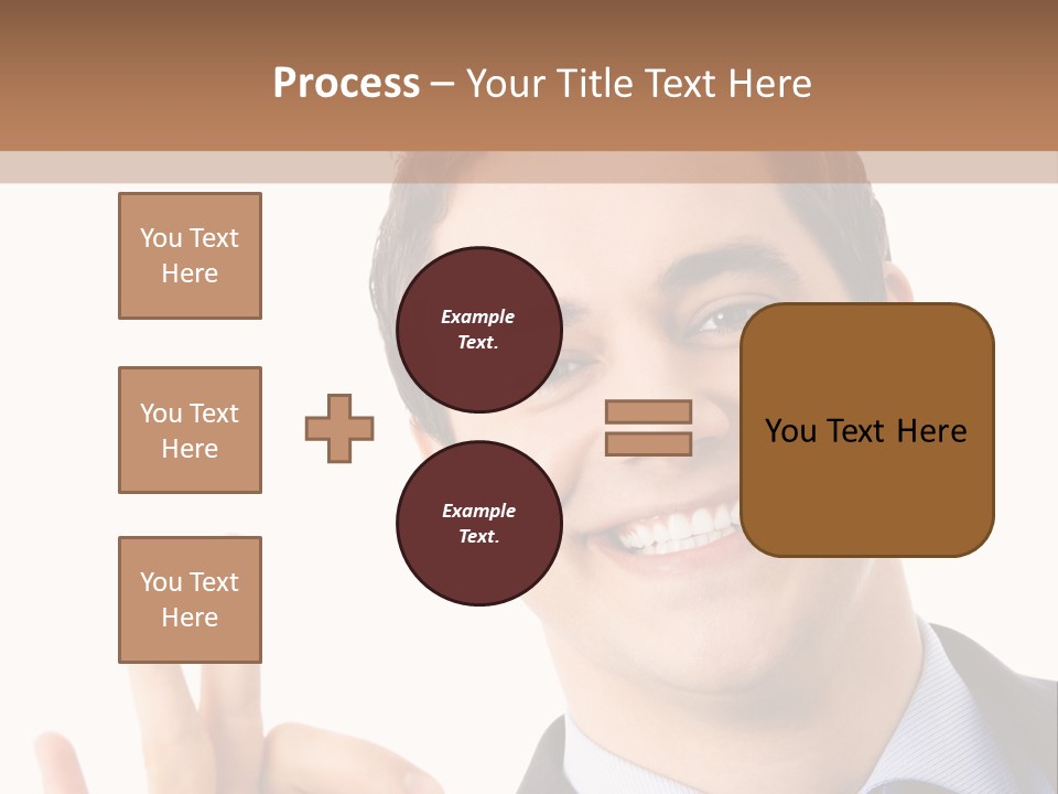 A Man In A Suit And Tie Making A Peace Sign PowerPoint Template