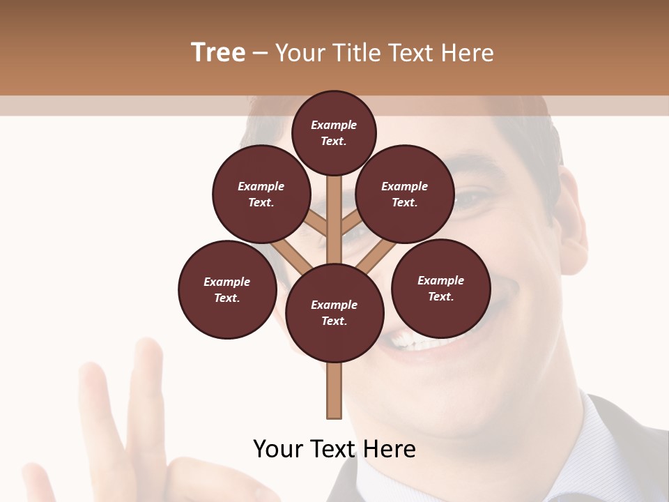A Man In A Suit And Tie Making A Peace Sign PowerPoint Template