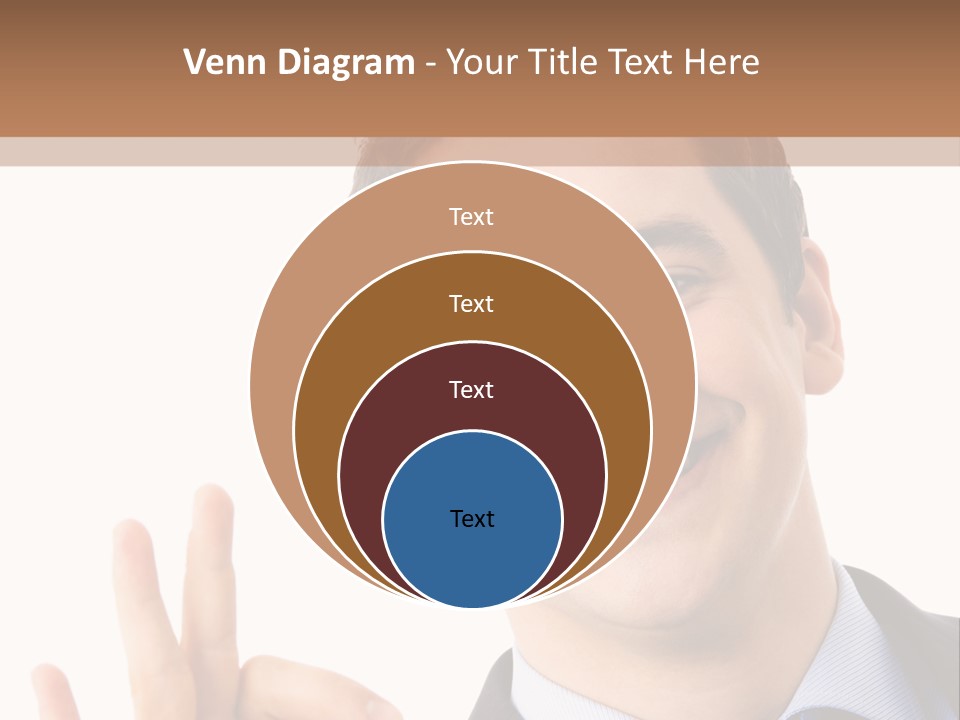 A Man In A Suit And Tie Making A Peace Sign PowerPoint Template