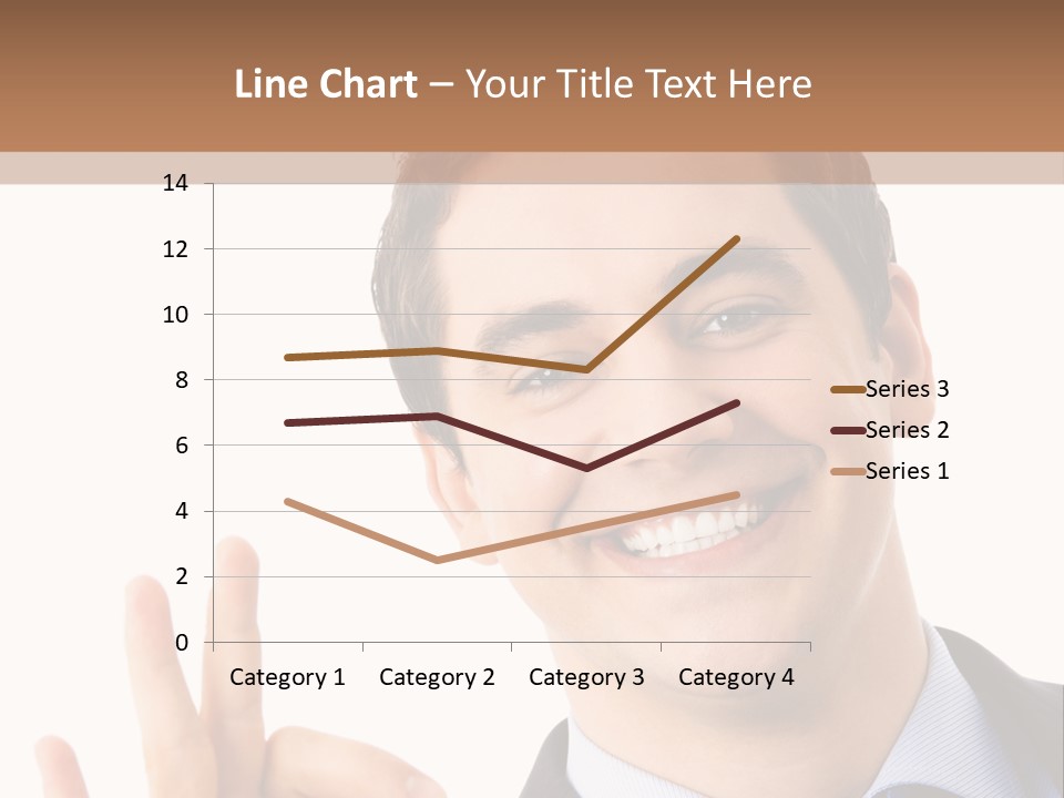 A Man In A Suit And Tie Making A Peace Sign PowerPoint Template