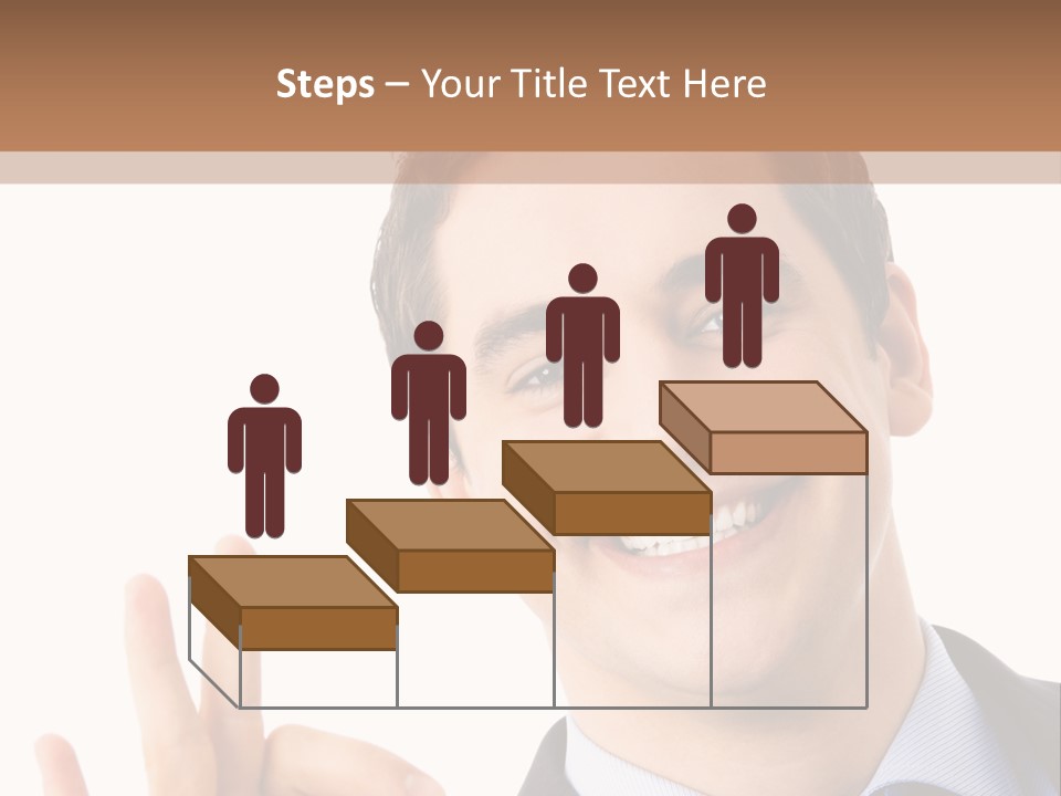 A Man In A Suit And Tie Making A Peace Sign PowerPoint Template
