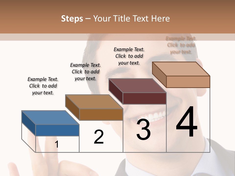 A Man In A Suit And Tie Making A Peace Sign PowerPoint Template